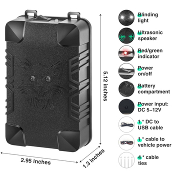 Απωθητικό για τρωκτικά και έντομα για εγκατάσταση στο αυτοκίνητο, μοντέλο 818A, 220V, 20 kHz, 1W