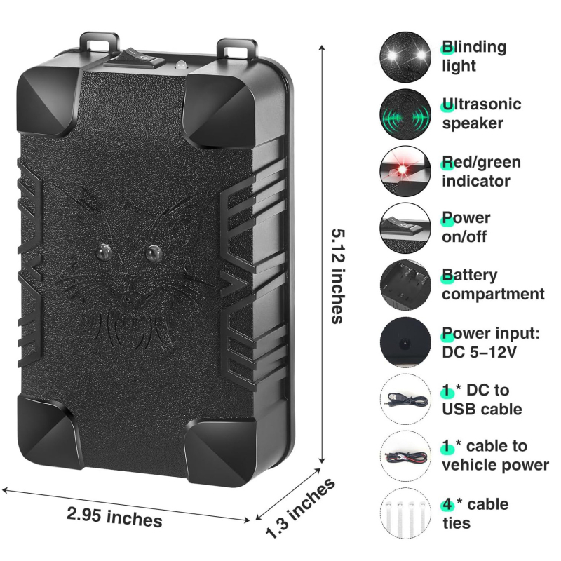 Auto montirani repelent za glodavce i insekte, model 818A, 220V, 20 kHz, 1W