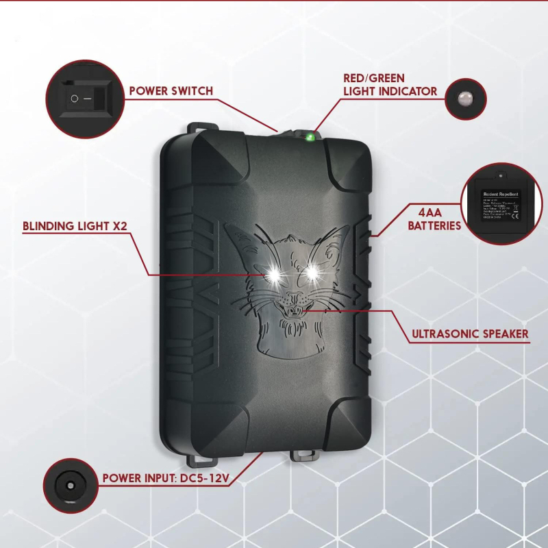 Auto montirani repelent za glodavce i insekte, model 818A, 220V, 20 kHz, 1W