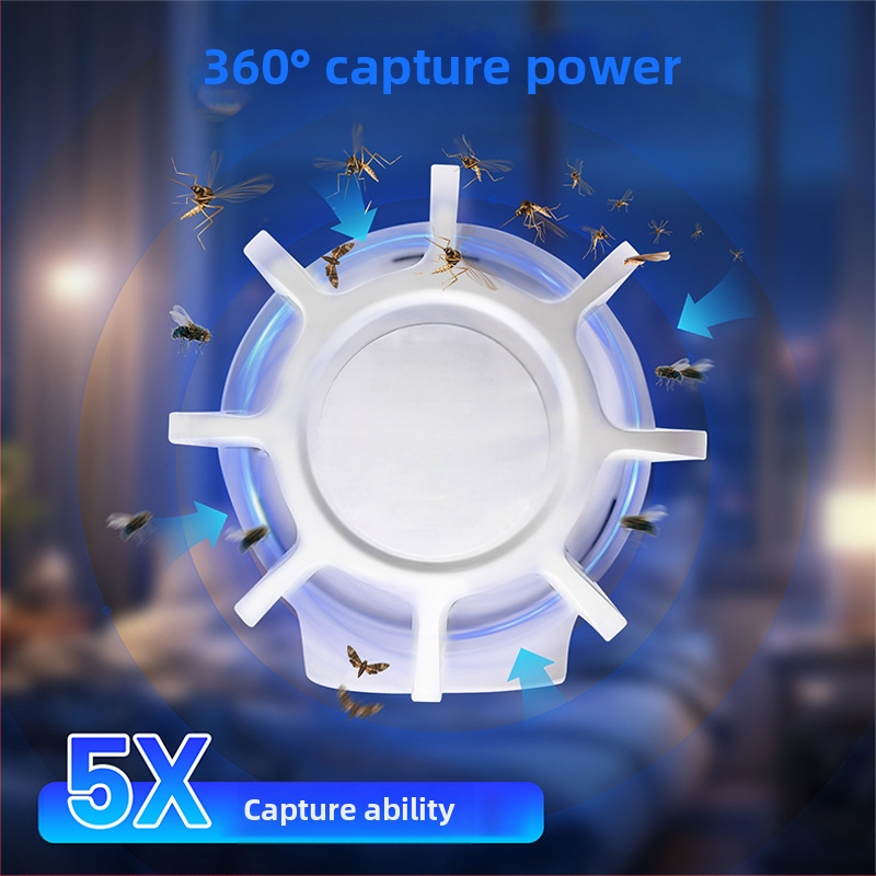 Портативна домашна лампа против комари със електрошок, презареждаема, безшумна уловителна лампа
