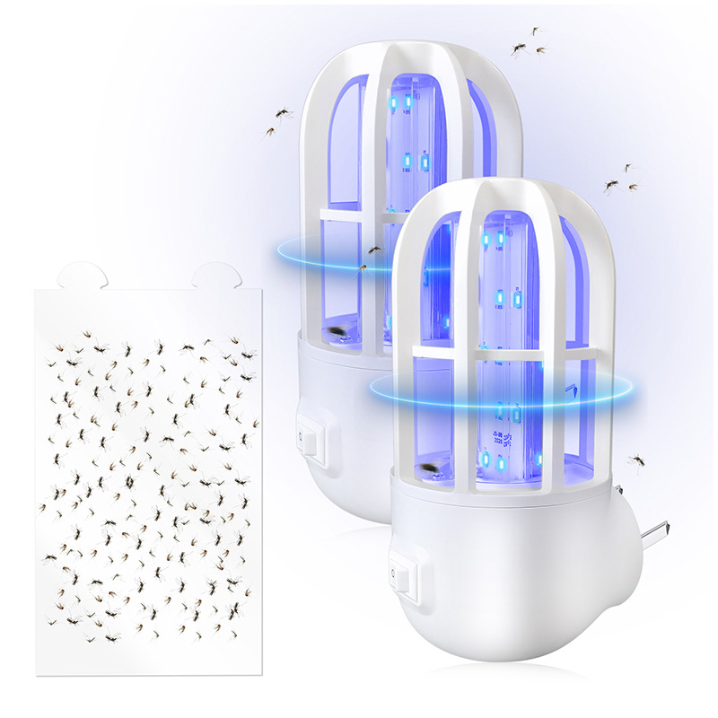 Nešiojama namų uodų naikinimo lemputė su elektriniu šoku, įkraunama, tylus gaudyklė