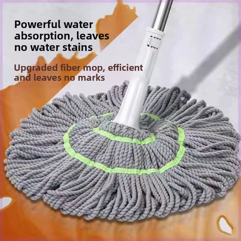 Forgó mop dizájn, mikroszálas fej, rozsdamentes acél cső, teherbírás >10 kg, élettartam 3 év