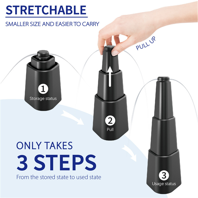 Teleskopinis musėms atbaidyti ventiliatorius vidiniam ir lauko naudojimui, ABS medžiaga, bekvapė, netoksiškas