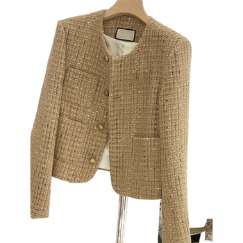 Γυναικείο παλτό, 90-95% πολυεστέρας, μακριά μανίκια, στρογγυλή λαιμόκοψη, φθινόπωρο 2024