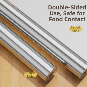 Утолщена алуминиева фолио хартия за барбекю и печене, 3 м ролка, 10 μm дебелина, безопасна за микровълнова