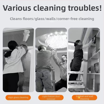 Ηλίανθος επίπεδη σκούπα για στεγνό/υγρό καθάρισμα με κάλυμμα από ύφασμα (Λειτουργική σκούπα, επίπεδη σκούπα, λανσαρίστηκε το 2023, μικτό βάρος 1 kg)