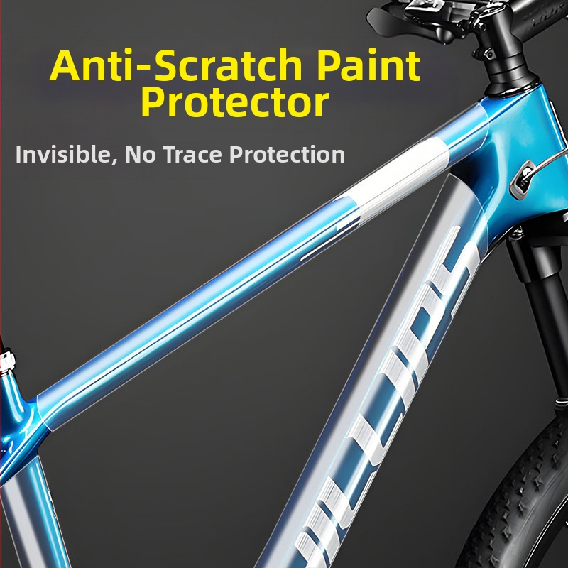 Ochranná fólia rámu bicykla – priehľadná, odolná proti škrabaniu a vode, s akrylovým lepidlom a nano lepivým systémom, hrúbka 0,5 mm