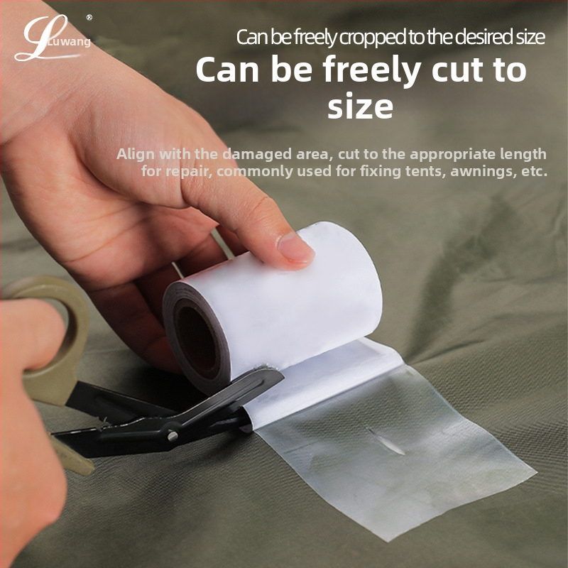 Priehľadná PVC opravárenská páska, obojstranná, vysoká viskozita, vodeodolná, pre stany a nafukovacie výrobky, -20°C až 200°C