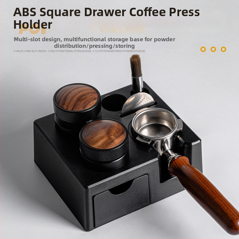 Kavos miltelių dėklas su stalčiumi - ABS - Daugiakomponentė baro sandėliavimo dėžė su rankenos laikikliu ir miltelių dozatoriumiumi