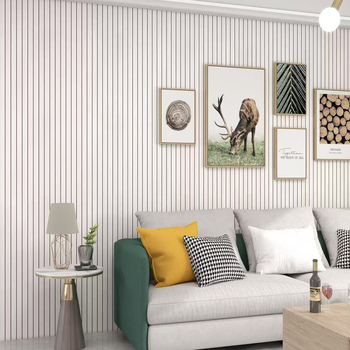 3D αυτοκόλλητο τοίχου με αυτοκόλληση, σχέδιο ριγέ, AXPE υλικό, διακοσμητικό αυτοκόλλητο τοίχου, ανθεκτικό στη φωτιά, αδιάβροχο, αντιβακτηριακό, ηχομόνωση