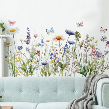 Fali matrica – növény-virág mintázat, PVC, vízálló, nappali és hálószoba, modern minimalista stílus (PVC, növény-virág minta, vízálló, nappali/hálózoba, 1 darab)