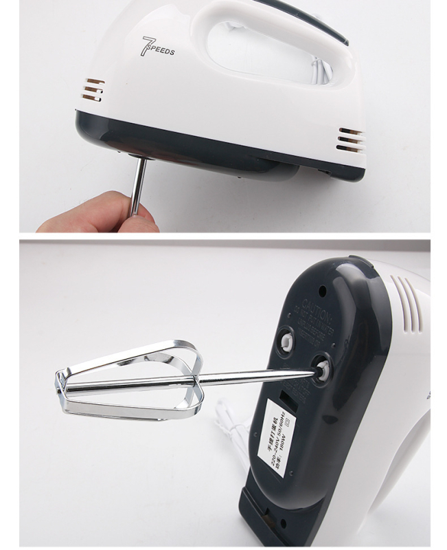 HE-133 Elektrinis kiaušinių plakiklis, rankinis, galia 151–200 W, įtampa 111–240 V, funkcijos: plakti kiaušinius, tešlą, kremą, 7+ greičiai