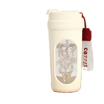 Paprasto stiliaus PC sporto vandens taurė su matavimo skalė, nešiojamas fitneso shakeris mergaitėms