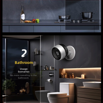 Ανεμιστήρας γραφείου/τοίχου με βεντούζα, USB επαναφορτιζόμενος, 3 λεπίδες, 5 ταχύτητες, μπαταρία 2000–4000 mAh