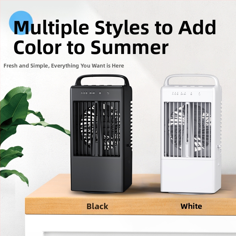 USB настолен вентилатор за охлаждане с пръскане на мъгла, безчетков мотор, три скорости, сензорно управление, шум 45–50 дБ