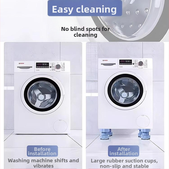 Plovimo mašinos ir šaldytuvo kojų padėkliukai – padidėjimas, vibracijų slopinimas, neslidinimas, tylus veikimas