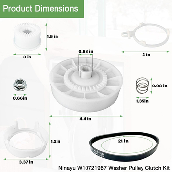 Комплект ролков съединител за пералня, модел W10721967, аксесоари