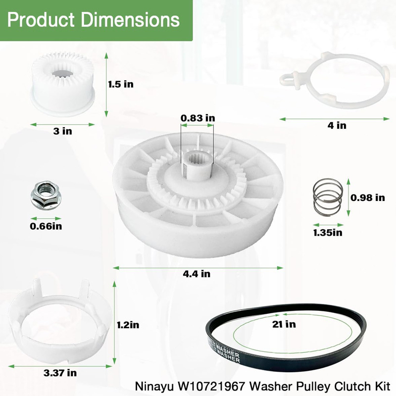 Комплект ролков съединител за пералня, модел W10721967, аксесоари