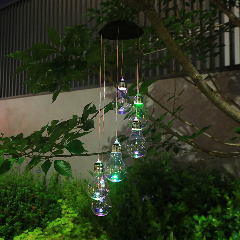 Ηλιακή Λάμπα με Κουδουνάκι Ανεμού για Αυλή και Κήπο – Ανοξείδωτο Ατσάλι, IP55, 0.6W Φωτιστικό, 6–12 ώρες Λειτουργίας, CE Πιστοποίηση