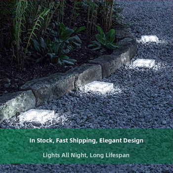 Ηλιακά φώτα πλακιδίων πάγου – υπόγεια εξωτερικά κρυστάλλινα φωτιστικά δαπέδου για κήπο και γκαζόν, αδιάβροχα LED για σκάλες (Μοντέλο STP028, IP66, 1W, 6–12h, Χειροκίνητος διακόπτης, Αφηρημένο στυλ)