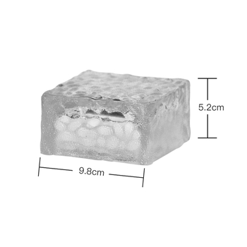 Ηλιακά φώτα πλακιδίων πάγου – υπόγεια εξωτερικά κρυστάλλινα φωτιστικά δαπέδου για κήπο και γκαζόν, αδιάβροχα LED για σκάλες (Μοντέλο STP028, IP66, 1W, 6–12h, Χειροκίνητος διακόπτης, Αφηρημένο στυλ)