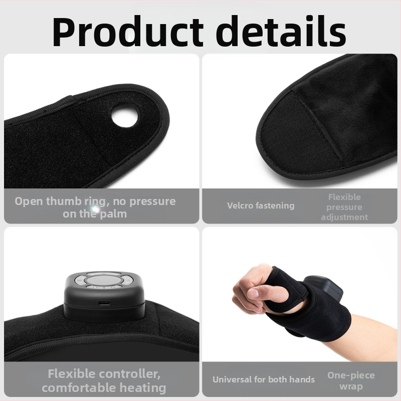 Масажор за китка с въздушно налягане — безжичен и преносим, мулти-режим, симулиран масаж, с многостепенно нагряване