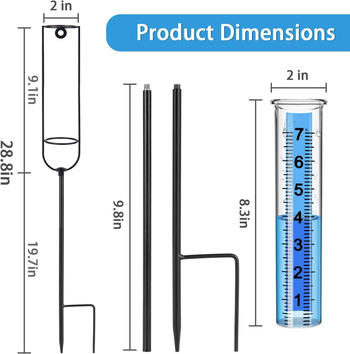 Lietaus matuoklis TY009 – lauko komplektas su skaidriu skaitmeniniu ekranu, antifrizo funkcija, reguliuojamas aukštis