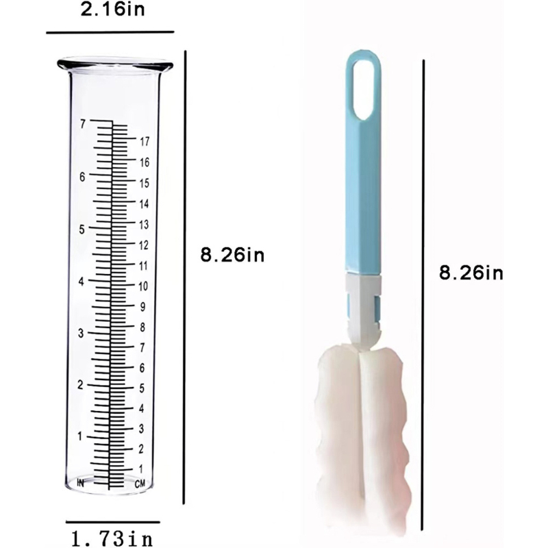 Prozirni plastični mjerač kiše sa skalom, za vanjsku upotrebu; AML316, IP65, LED, 0,5W, 6–12h