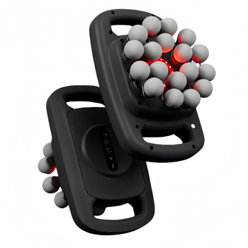 Perkusinis masažuoklis su 6 galvomis, 5+ greičiai, įmontuota baterija 1200–2000 mAh, darbo laikas 3–6 val., LCD ekranas