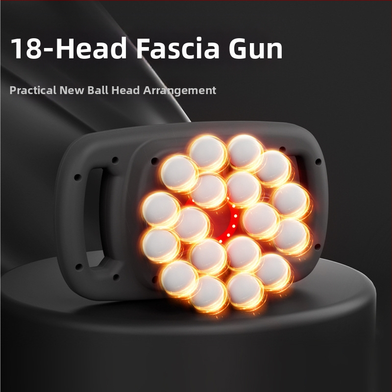 Perkusinis masažuoklis su 6 galvomis, 5+ greičiai, įmontuota baterija 1200–2000 mAh, darbo laikas 3–6 val., LCD ekranas