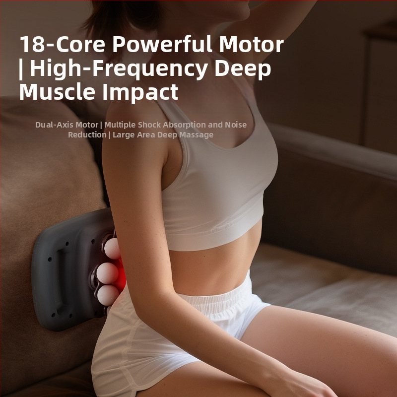 Perkusinis masažuoklis su 6 galvomis, 5+ greičiai, įmontuota baterija 1200–2000 mAh, darbo laikas 3–6 val., LCD ekranas