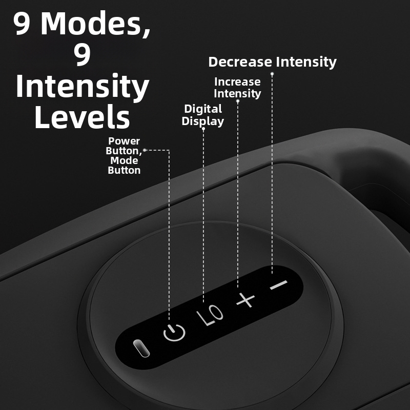 Perkusinis masažuoklis su 6 galvomis, 5+ greičiai, įmontuota baterija 1200–2000 mAh, darbo laikas 3–6 val., LCD ekranas