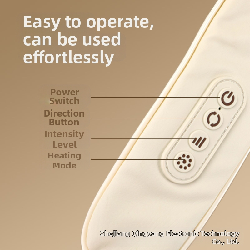 Масажор за рамо и гръб с горещ компрес и месене, 6 глави, модел 8620, Qingyang, инфрачервена физиотерапия