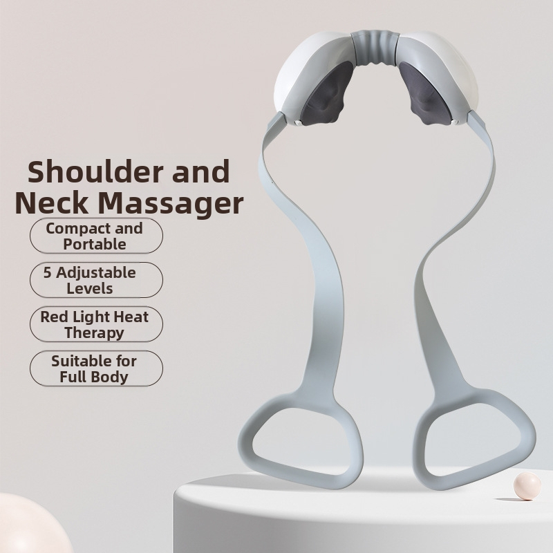 Masajer cervical cu vibrație și compresie caldă, alimentat prin USB, pliabil