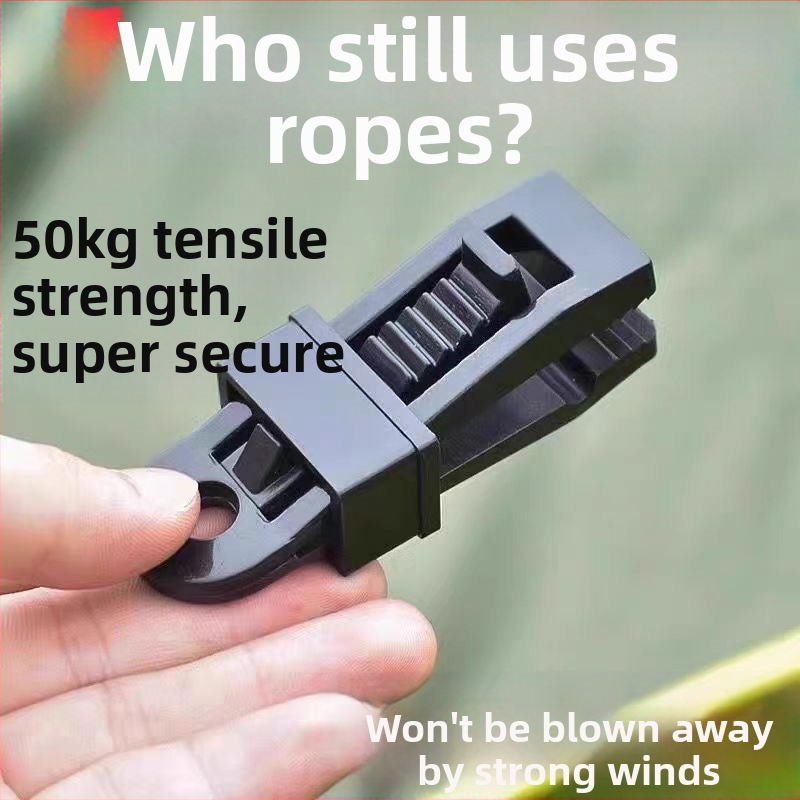 Daudzfunkcionāls auklu spraudnis teltīm un nojumes – vēju izturīgs fiksējošais klips, PP plastmasa