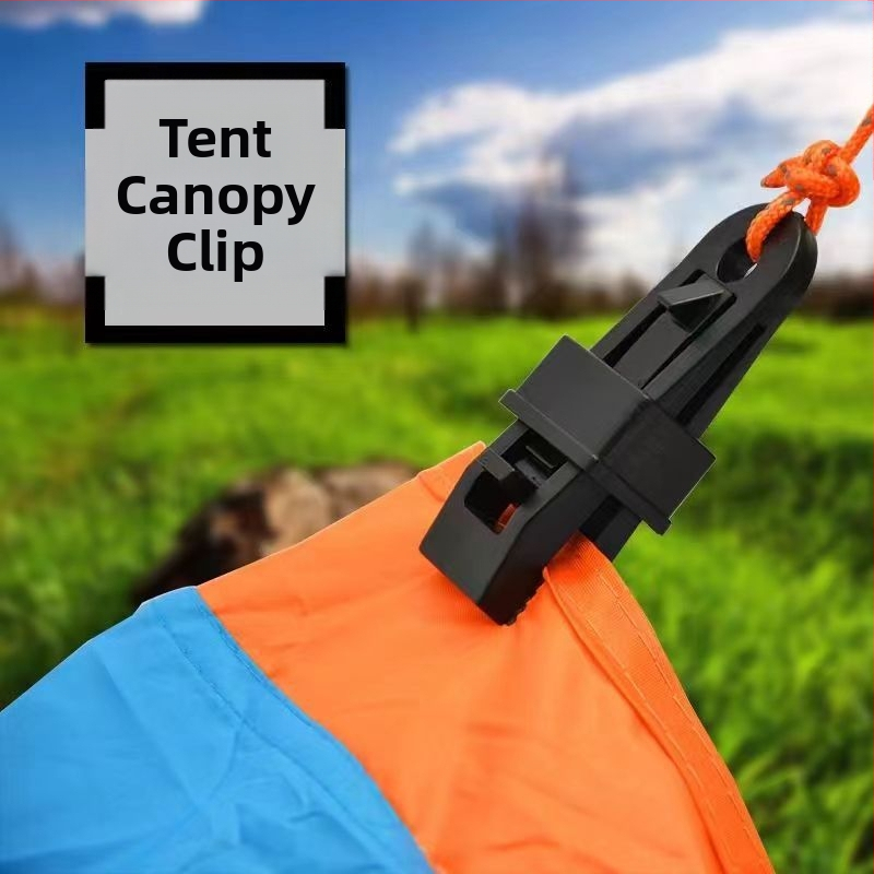 Многофункционален клип за въжета за палатка и навес – ветроустойчив фиксиращ клип (PP пластмаса)