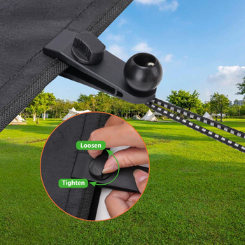 Pastiprināts plastmasas spirālveida stiprināšanas klips teltij un nojumei