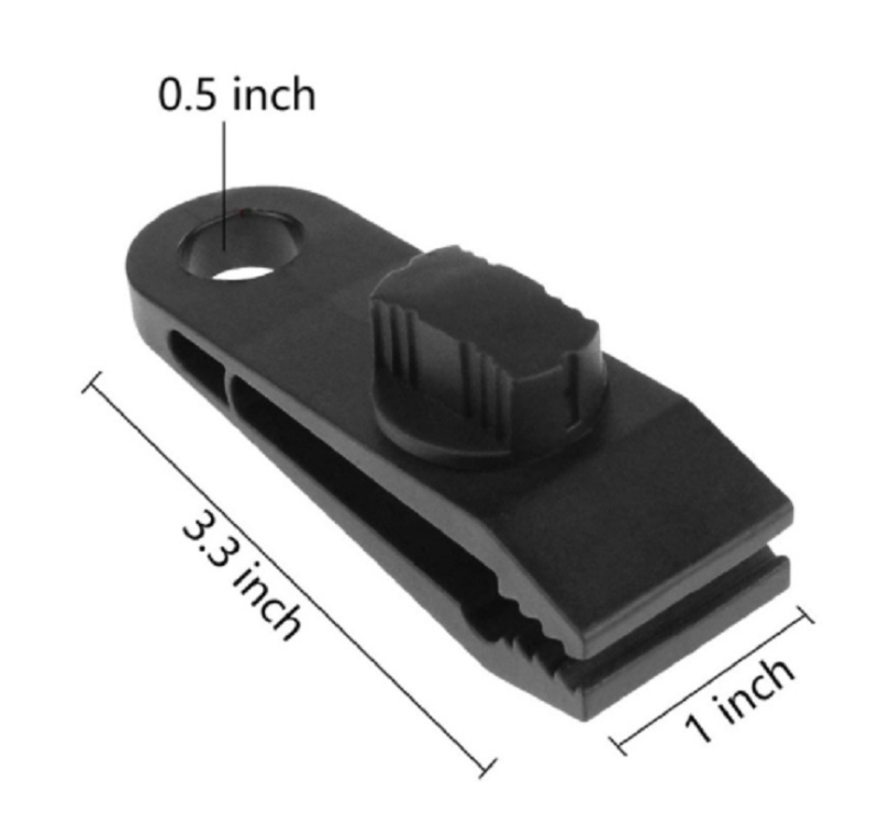 Pastiprināts plastmasas spirālveida stiprināšanas klips teltij un nojumei