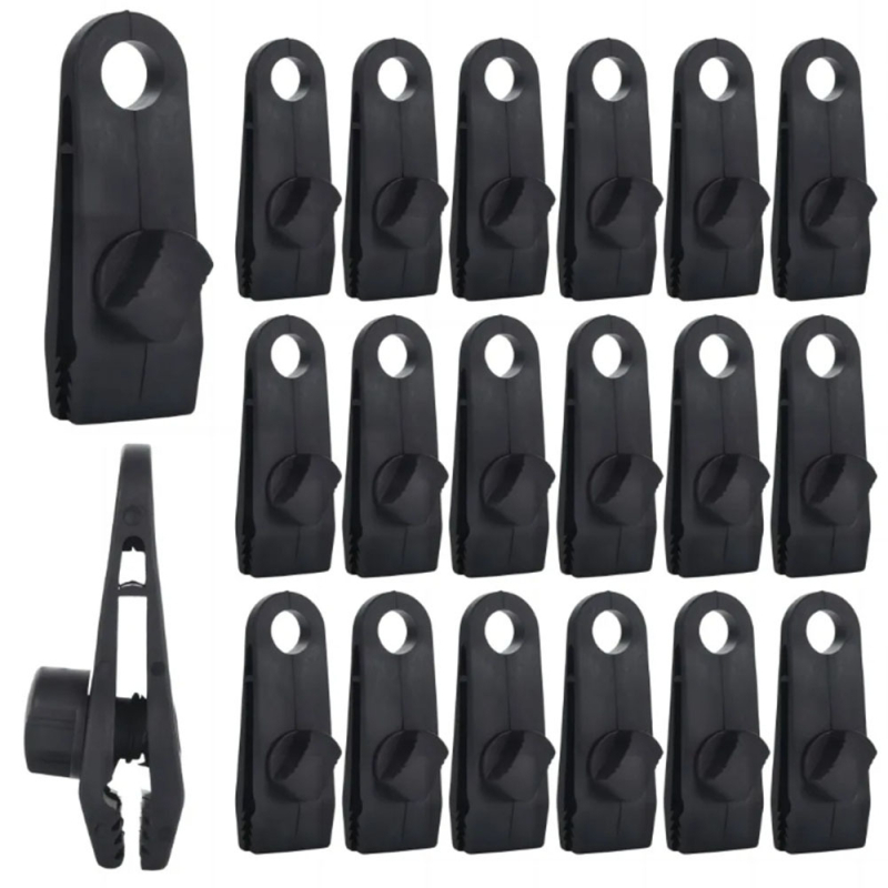 Pastiprināts plastmasas spirālveida stiprināšanas klips teltij un nojumei