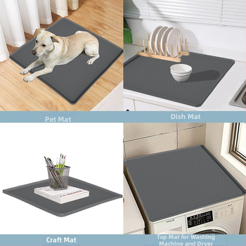 Skalbimo mašinos laikymo kilimėlis – neslidus, judinamas, reguliuojamas; plastikas