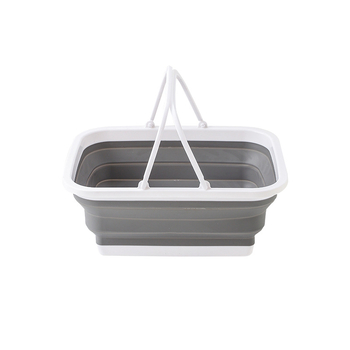 Кошница за съхранение със сгъваем телескопичен дизайн – пластмасова, за къмпинг и пикник, модерен минималистичен стил