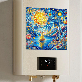 Διακοσμητικό αυτοκόλλητο τοίχου – 2025 μοτίβο Αστρικού Ουρανού σε ελαιογραφικό ύφος, PVC, 1 τεμάχιο, Αδιάβροχο, Ανθεκτικό στην υγρασία, Αντοχή σε λίπη, Αντιβρωμιά, Μάρκα Harmonious Union