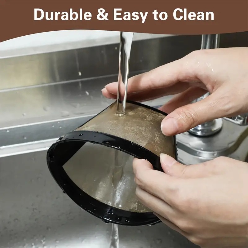 Nerūdijančio plieno kavos filtras rankiniam lašiniam virimui – modernus minimalistinis stilius, be popierinio filtro, tinkamas kavinių naudojimui