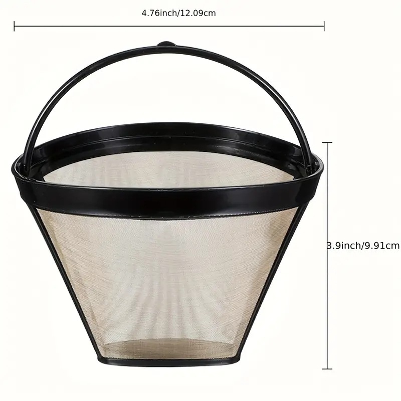 Nerūdijančio plieno kavos filtras rankiniam lašiniam virimui – modernus minimalistinis stilius, be popierinio filtro, tinkamas kavinių naudojimui