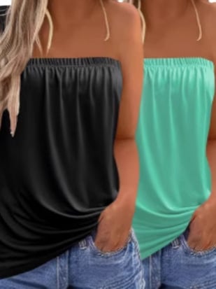 Női pánt nélküli top — 2025 tavasz, Milk Silk szövet, Poliészter 95%+, street hipster stílus