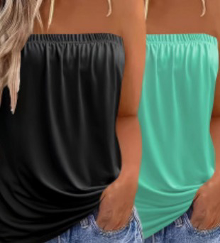 Női pánt nélküli top — 2025 tavasz, Milk Silk szövet, Poliészter 95%+, street hipster stílus