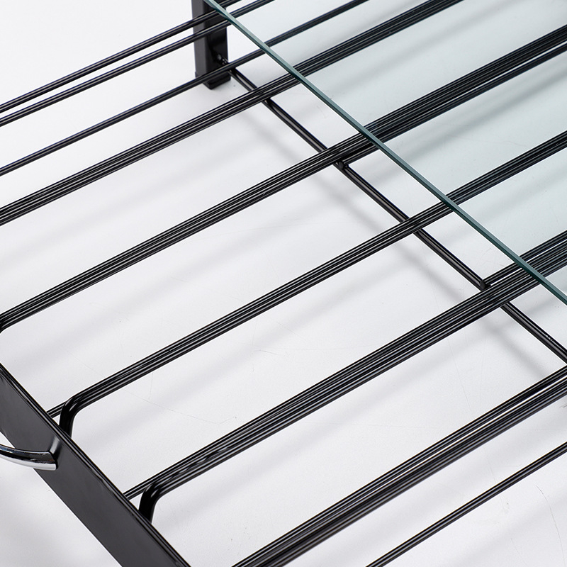 Държач за кафени капсули от ковано желязо, с чекмедже, прост и модерен дизайн, настолен, 1 ниво, многофункционален