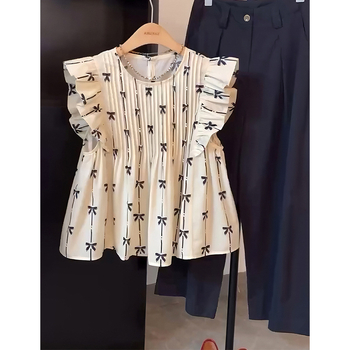 Spandeksa blūze ar apaļu kaklu, princeses piedurknēs, īss garums 40–50 cm, vienkrāsaina