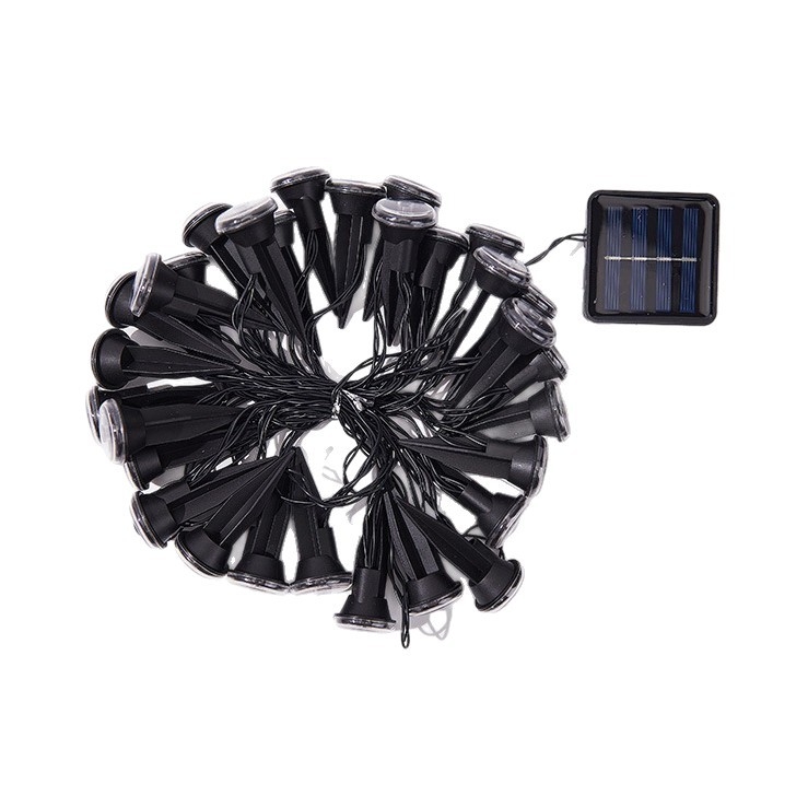 Lampă solară de gazon pentru curte – lampă plată, rezistentă la apă, iluminat decorativ exterior; CE certificat, IP44, control prin buton, alimentare solară, tensiune de intrare ≤36V