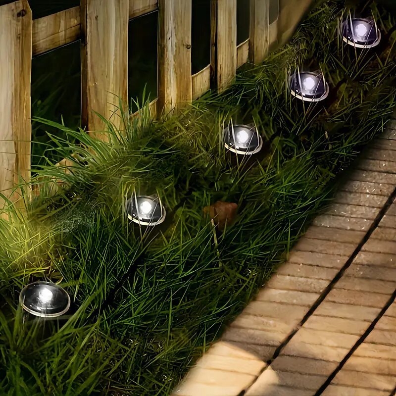 Lampă solară de gazon pentru curte – lampă plată, rezistentă la apă, iluminat decorativ exterior; CE certificat, IP44, control prin buton, alimentare solară, tensiune de intrare ≤36V